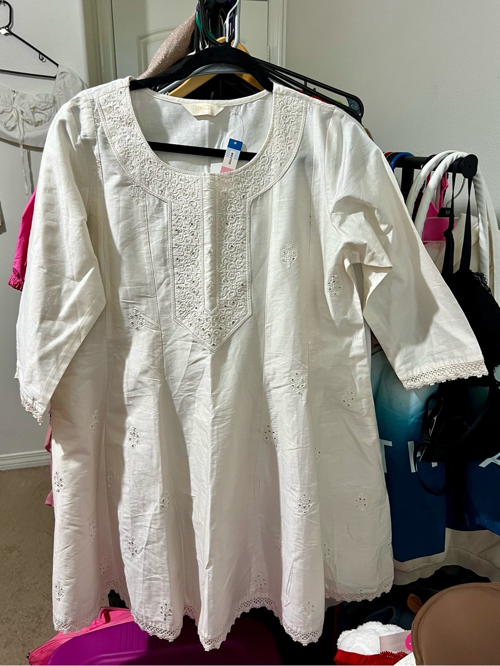 Max Embroidered Tunic Midi Dress